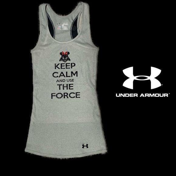 $5 ADD ON ITEM/New Under armor Star Wars women's fitted tank top keep calm - Picture 3 of 12